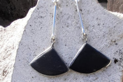 BO-ardoise quart de rond. Serti argent